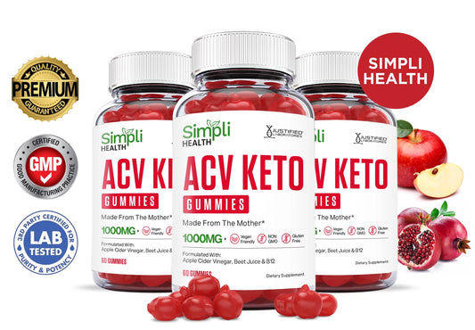 (3 Pack) Simpli Health Keto ACV Gummies 1000MG Dietary Supplement 180 Gummys