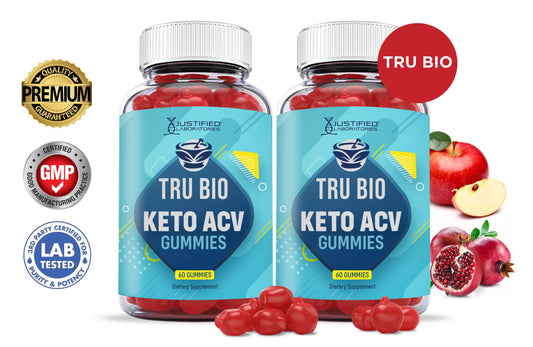 (2 Pack) Tru Bio Keto ACV Gummies 1000MG Dietary Supplement 120 Gummys