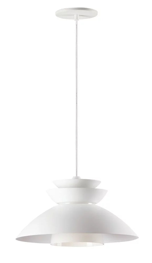 -One Light Pendant-14.25 Inches Wide By 8 Inches High-White Finish    -Traditional Installation Maxim Lighting 11359Wtwt