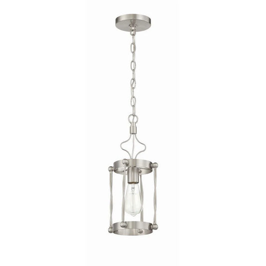 1 Light Mini Pendant in Traditional Style-15.94 inches Tall and 6.97 inches Wide-Brushed Polished Nickel Finish Bailey Street Home 139-Bel-4926779