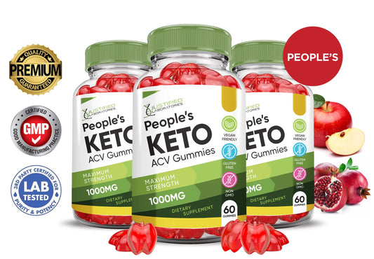 (3 Pack) Peoples Keto ACV Gummies 1000MG Dietary Supplement 180 Gummys