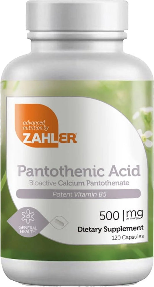 Zahlers Kosher Pantothenic Acid - 120 Capsules