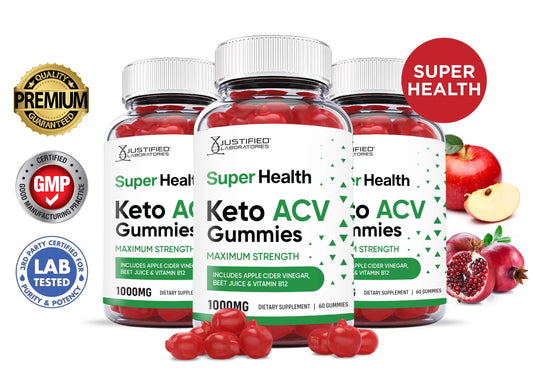 (3 Pack) Super Health Keto Extreme ACV Gummies 2000mg Dietary Supplement 300 Gummys