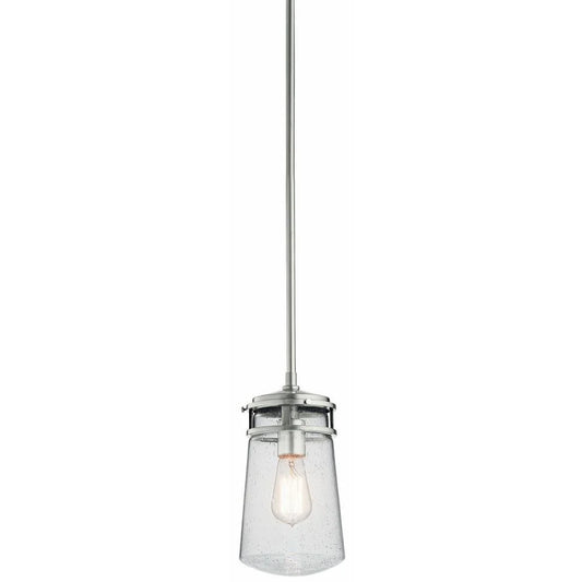 1 Light Outdoor Pendant with Coastal Inspirations 11.75 inches Tall By 6 inches Wide-Brushed Aluminum Finish Bailey Street Home 147-Bel-1903901