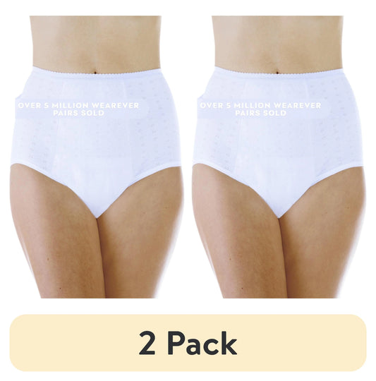 (2 pack) Wearever Women's Incontinence Underwear Reusable Maximum Bladder Control Panties for Feminine Care, 3-Pack